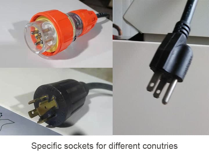 Specific sockets of cardboard shredder